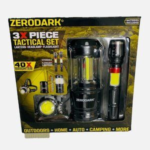 3 Piece Tactical Set Lantern-Headlamp- Flashlight